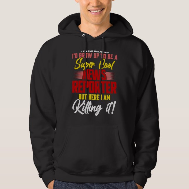 News Reporter Broadcaster Hoodie (Framsida)