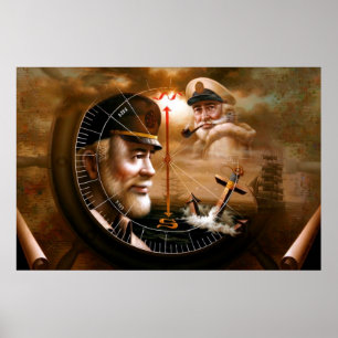 NEWS & TWO Karta kapten 4 eller TWO Sea Kapten Pos Poster