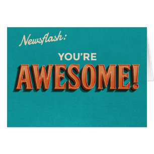 Newsflash: 'Är du Awesome Hälsningskort