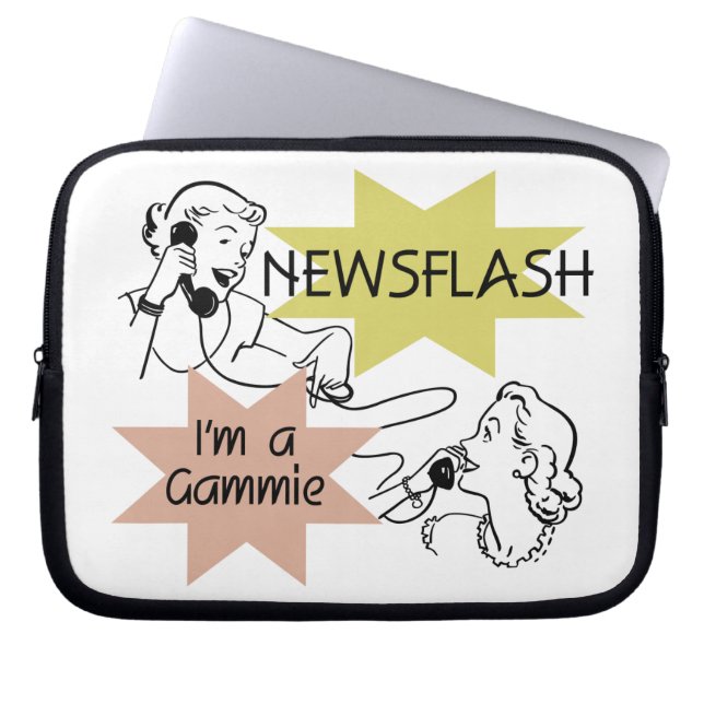 Newsflash I är Gammie-gåvor Laptop Sleeve (Framsidan)