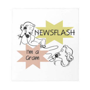 Newsflash I är Gram-gåvor Anteckningsblock