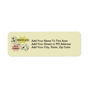 Newsflash mig förmiddag en Gramma T-tröja och Returadress Etikett