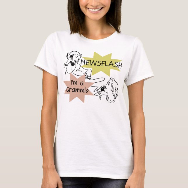Newsflash mig förmiddag en Grammie T-tröja och T-shirt (Framsida)