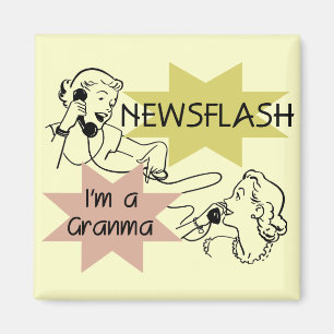 Newsflash mig förmiddag en Granma Tshirts och Magnet