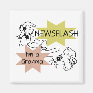 Newsflash mig förmiddag en Granma Tshirts och Magnet