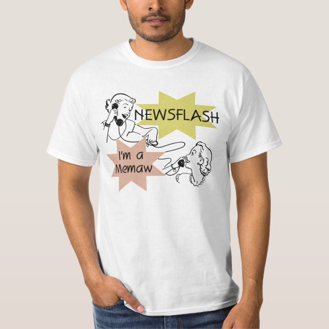 Newsflash mig förmiddag en Memaw Tshirts och gåvor (Framsida)