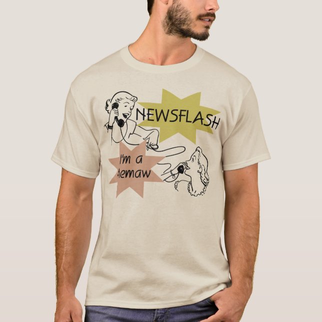 Newsflash mig förmiddag en Memaw Tshirts och gåvor (Framsida)