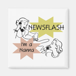 Newsflash mig förmiddag en Nanna T-tröja och gå Magnet