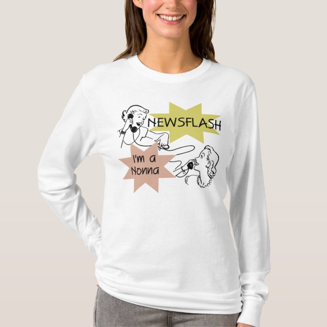 Newsflash mig förmiddag en Nonna Tshirts och gåvor (Framsida)