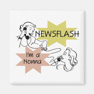 Newsflash mig förmiddag en Nonna Tshirts och gåvor Magnet