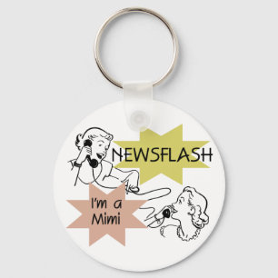 Newsflash mig förmiddag Tshirts en Mimi och gåvor Nyckelring