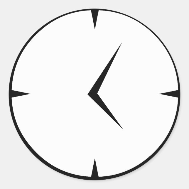 Newskoo Clock Sticker Runt Klistermärke (Framsida)