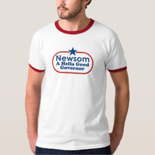 Newsom en hellabraregulator t shirt