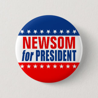 "NEWSOM som PRESIDENT"-knapp Knapp