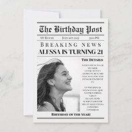 NEWSPAPER BIRTHDAY INBJUDNINGAR