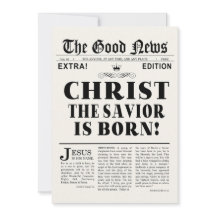 Newspaper Headline Christmas Photo Card
