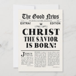 Newspaper Headline Christmas Photo Card Julkort