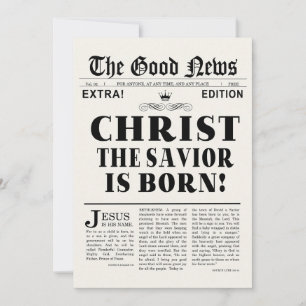 Newspaper Headline Christmas Photo Card Julkort