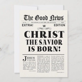 Newspaper Headline Christmas Photo Card Julkort