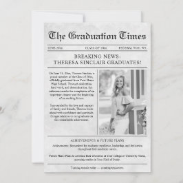Newspaper Photo Graduation Meddelande