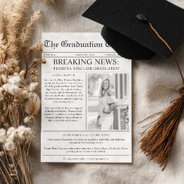 Newspaper Photo Graduation Meddelande