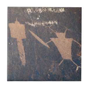Newspaper Sten Petroglyphs Kakelplatta