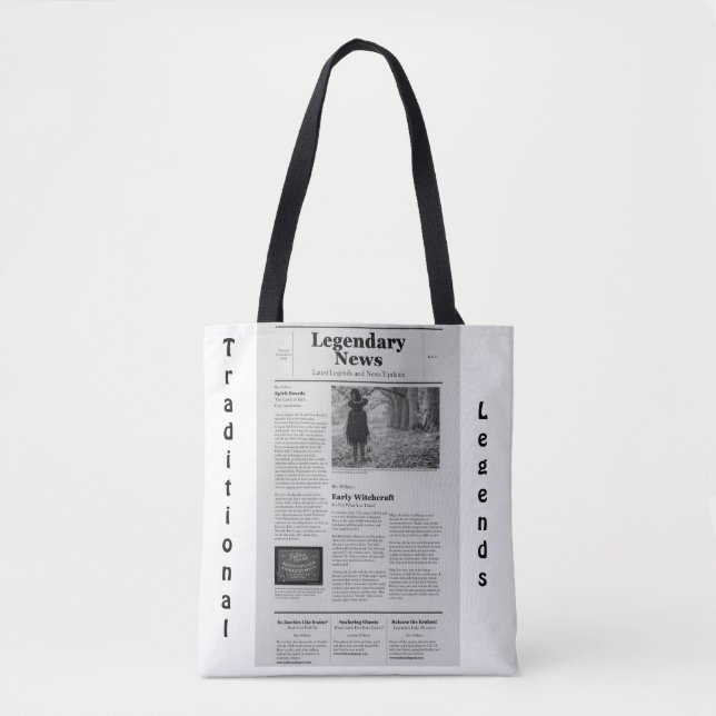 Newspaper Tote Tygkasse (Framsida)