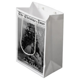 Newspaper What A Year Black White Photo Christmas