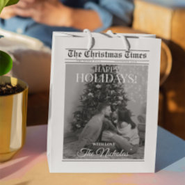 Newspaper What A Year Black White Photo Christmas