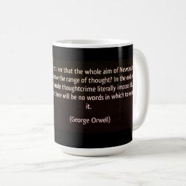 NEWSPEAK OCH TANKPOLIS (ORWELL) 2 KAFEE MUGG