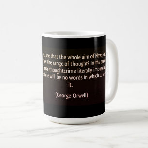 NEWSPEAK OCH TANKPOLIS (ORWELL) 2 KAFEE MUGG