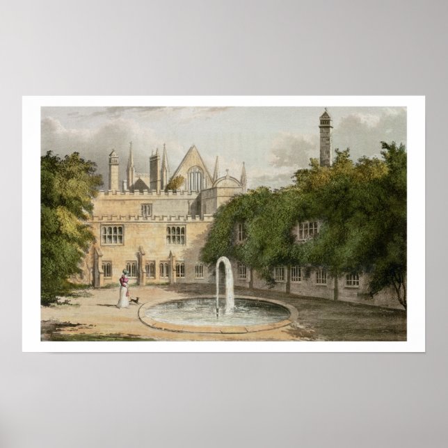 Newstead Abbey, från R. Ackermann's (1764-1834) 'R Poster (Framsidan)