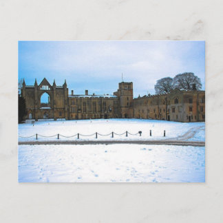 Newstead Abbey på vintern snö Vykort