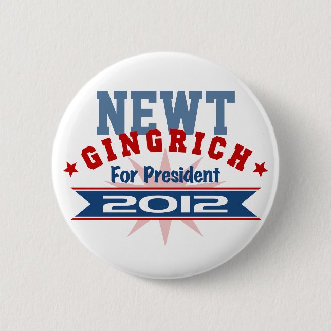 Newt Gingrich 2012 Knapp (Framsida)