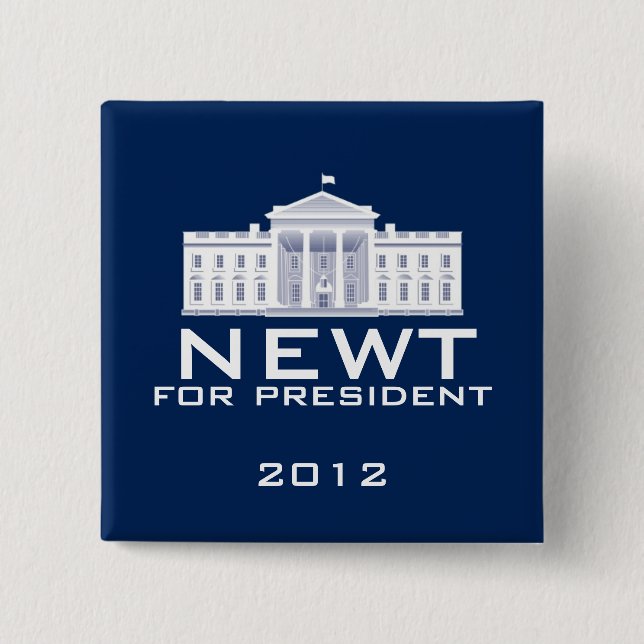 Newt Gingrich 2012 Knapp (Framsida)