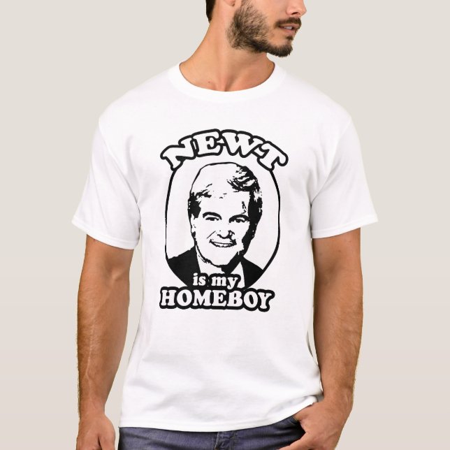 NEWT GINGRICH ÄR MIN HOMEBOY T SHIRT (Framsida)