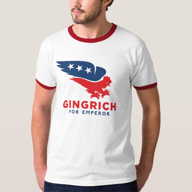Newt Gingrich Chickenhawk skjorta Tee (Framsida)