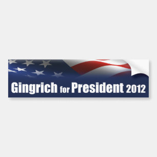 Newt Gingrich för president Bildekal