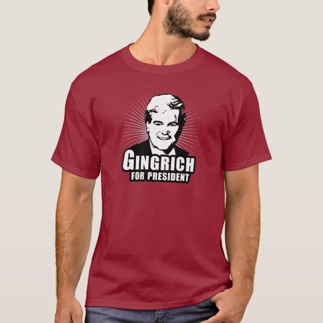 Newt Gingrich för president Tee Shirt (Framsida)