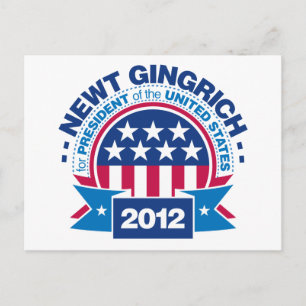 Newt Gingrich för talman 2012 Vykort