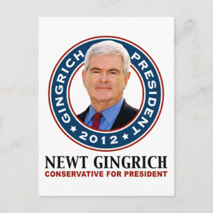 Newt Gingrich-Konservativet, talman Vykort