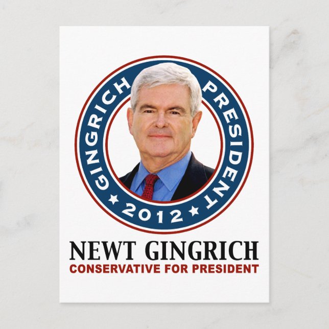 Newt Gingrich-Konservativet, talman Vykort (Framsida)