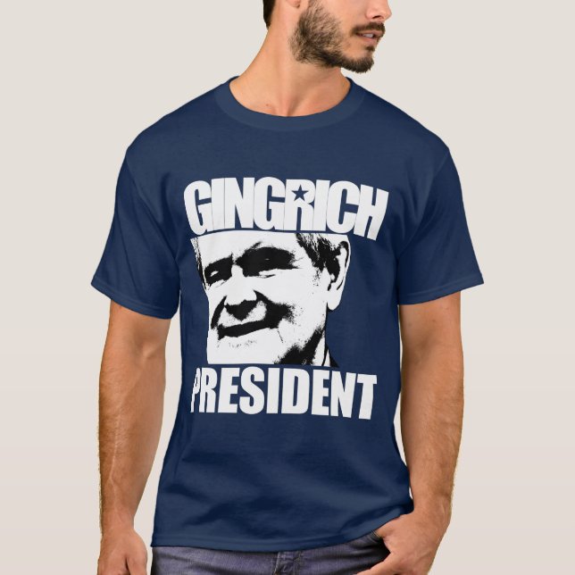 Newt Gingrich president 2012 T Shirt (Framsida)
