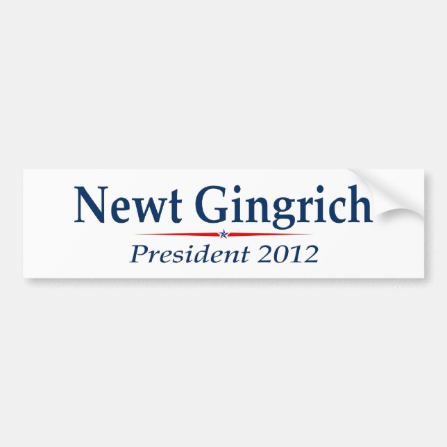 Newt Gingrich president 2012 (v103) Bildekal (Framsidan)