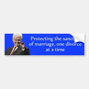 Newt Gingrich: Skydd av heligheten av giftermål Bildekal
