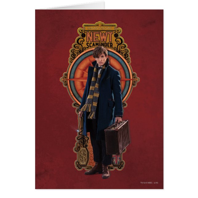 NEWT SCAMANDER™ Art nouveau Hälsningskort (Framsidan)