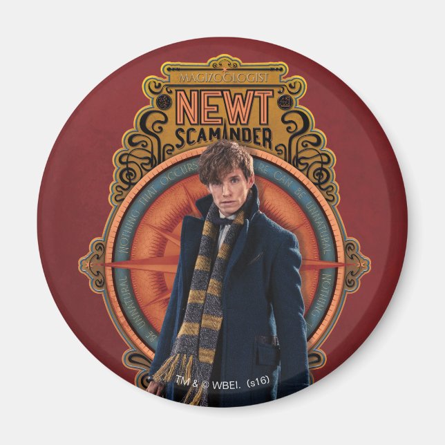 NEWT SCAMANDER™ Art nouveau Magnet (Framsidan)