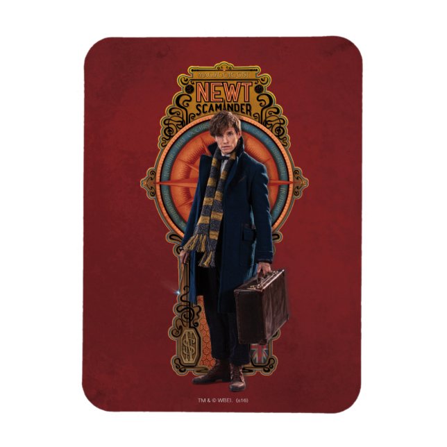 NEWT SCAMANDER™ Art nouveau Magnet (Vertikal)