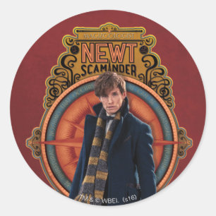 NEWT SCAMANDER™ Art nouveau Runt Klistermärke