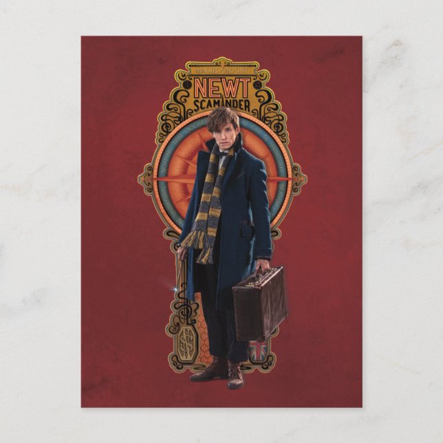 NEWT SCAMANDER™ Art nouveau Vykort (Framsida)